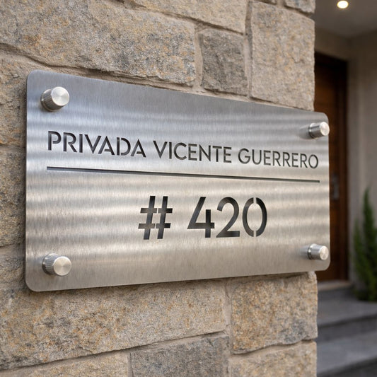 Placa para Domicilio 35 x 20 cm